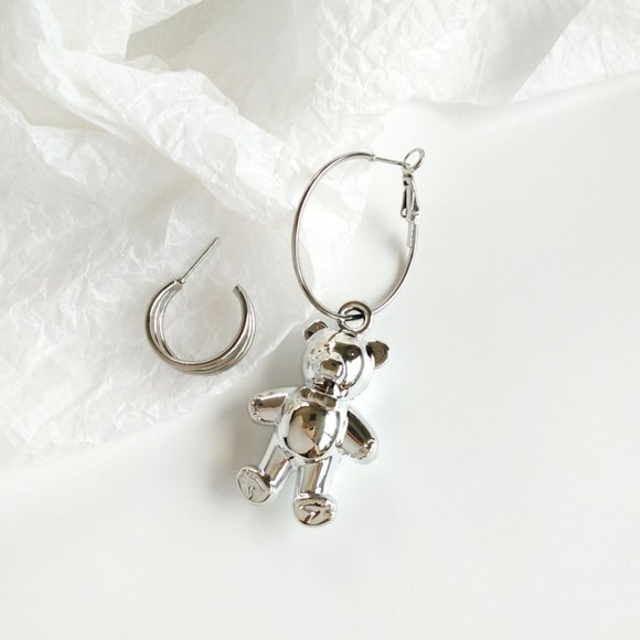 💕LAST ONE 💙S925 SILVER BEAR EARRINGS - Picture 5 of 9